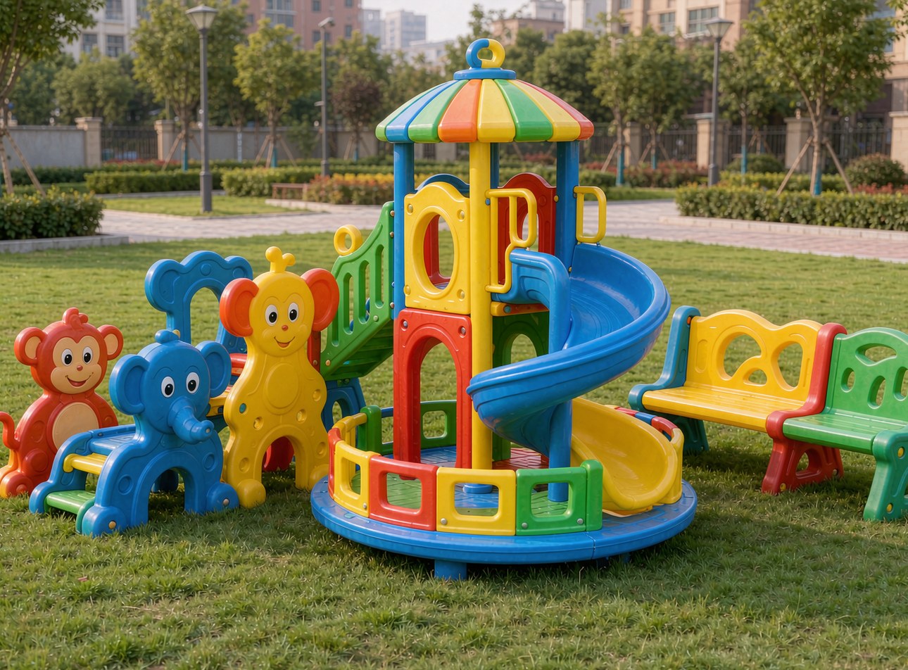 Rotomolding Playground & Public Infrastructure — Color + FR + UV Solutions